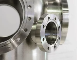 Close up of a stainless steel components.