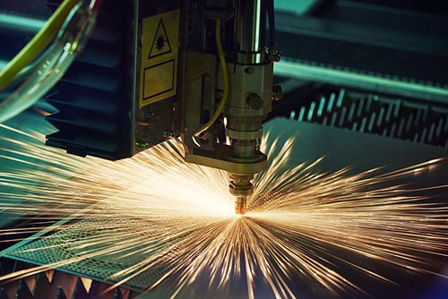 Laser cutting machine.