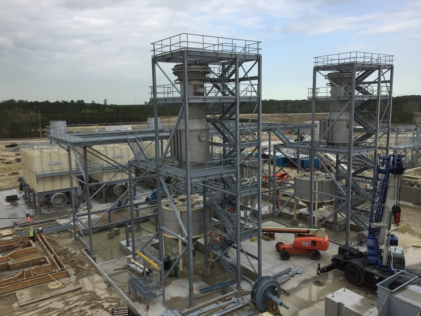 Structural Steel Tower containing various structural steel fabrication elements Structural Steel Tower containing various structural steel fabrication elements