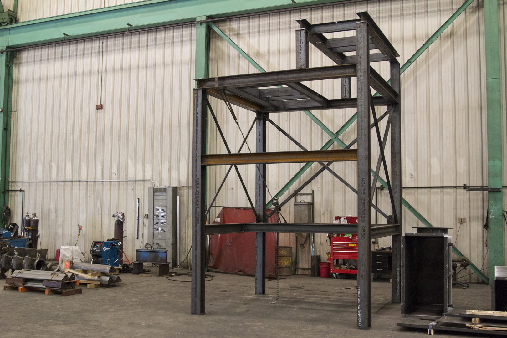 structural_steel.jpg Steel structure frame assembled in shop
