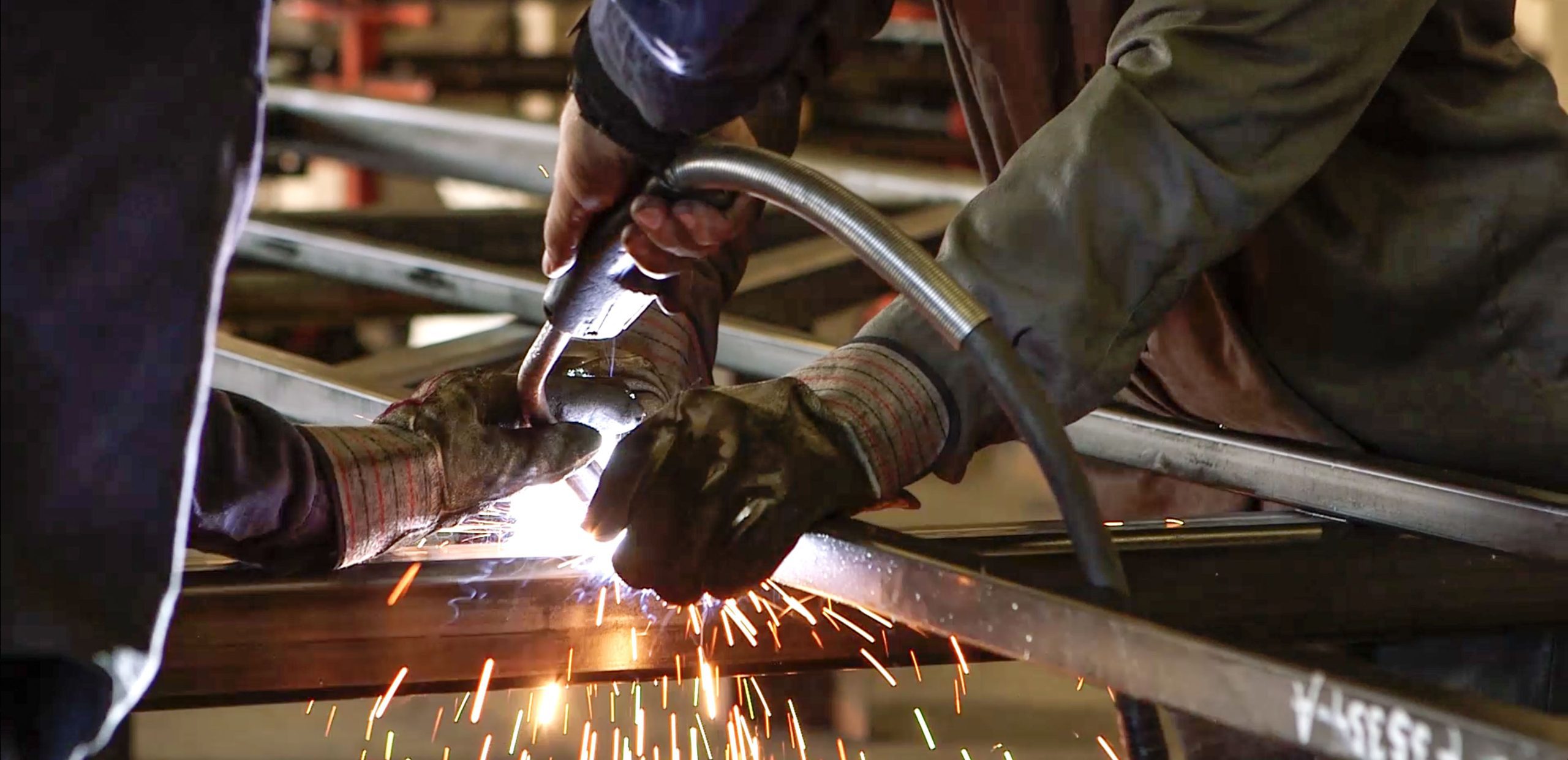 Swanton Welding action shot of welders working on project