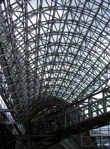A detail of some steel structures from a very modern building.