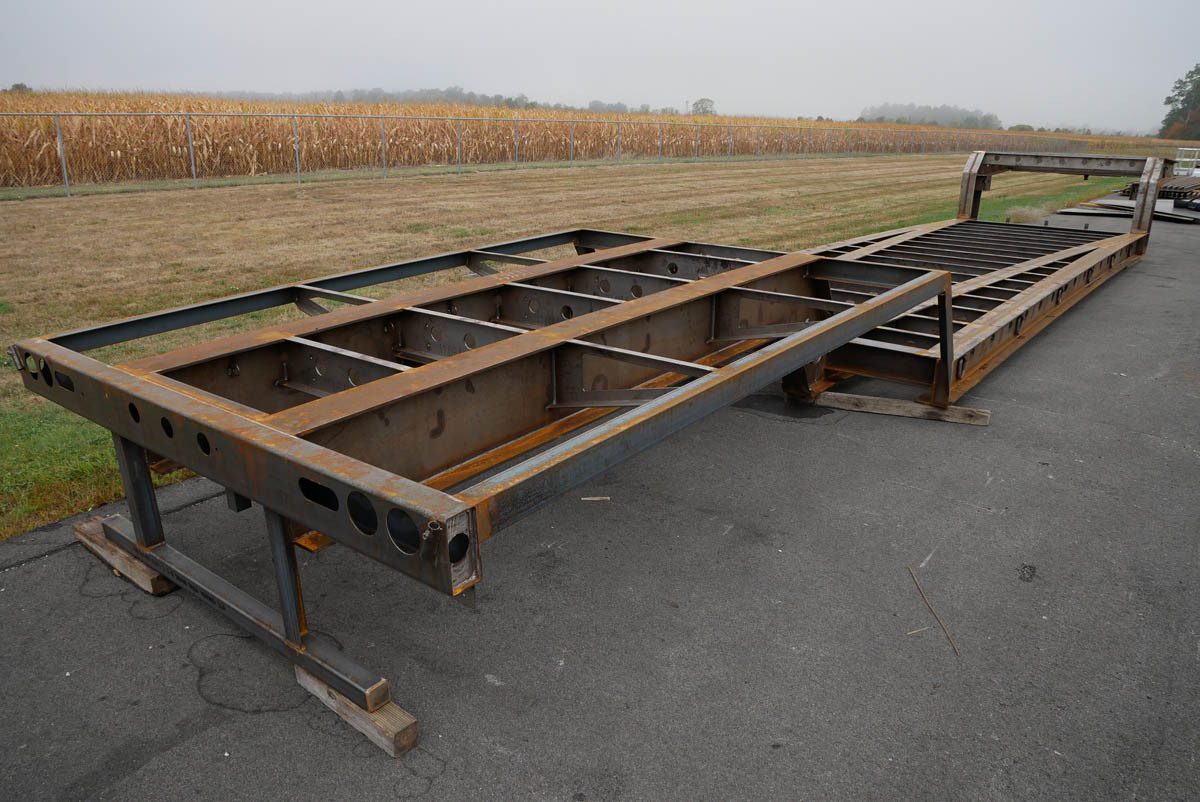 Different view of a double drop trailer