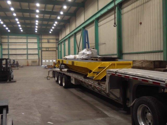 Another angle of the 125 ton steam car on a flat bed ready for delivery.