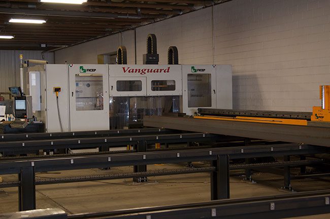 Large metal fabrication equipment.